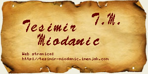 Tešimir Miodanić vizit kartica